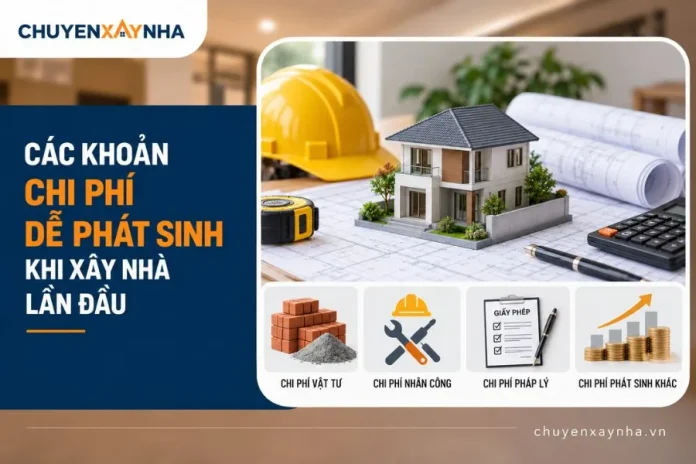 Các khoản chi phí dễ phát sinh khi xây nhà lần đầu