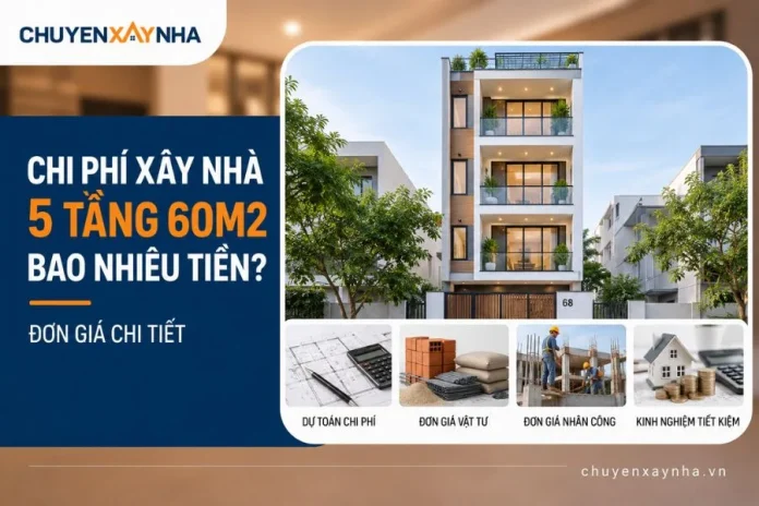 Chi phí xây nhà 5 tầng 60m2