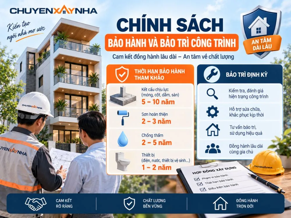 Chính sách bảo hành và bảo trì công trình