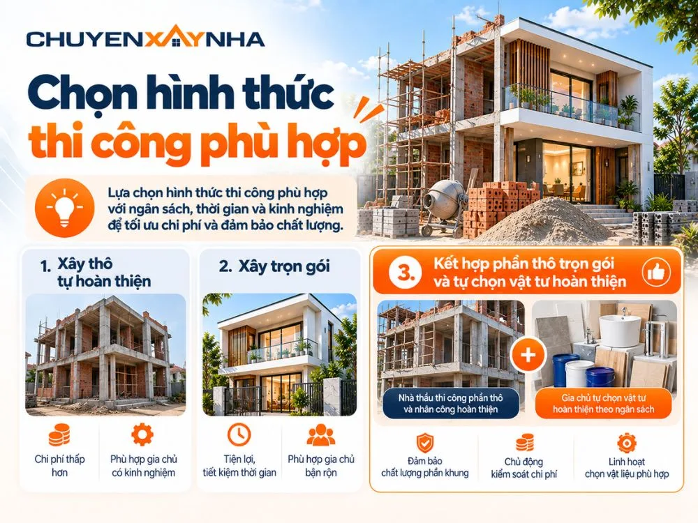 Chọn hình thức thi công phù hợp