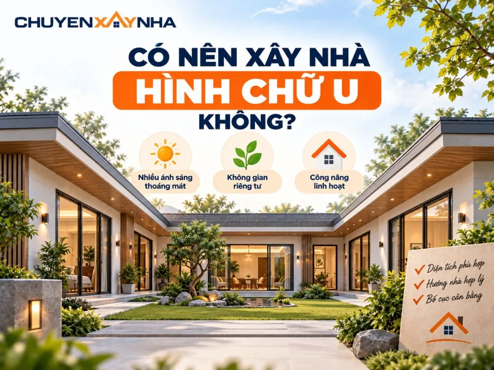 Có thể xây nhà hình chữ U