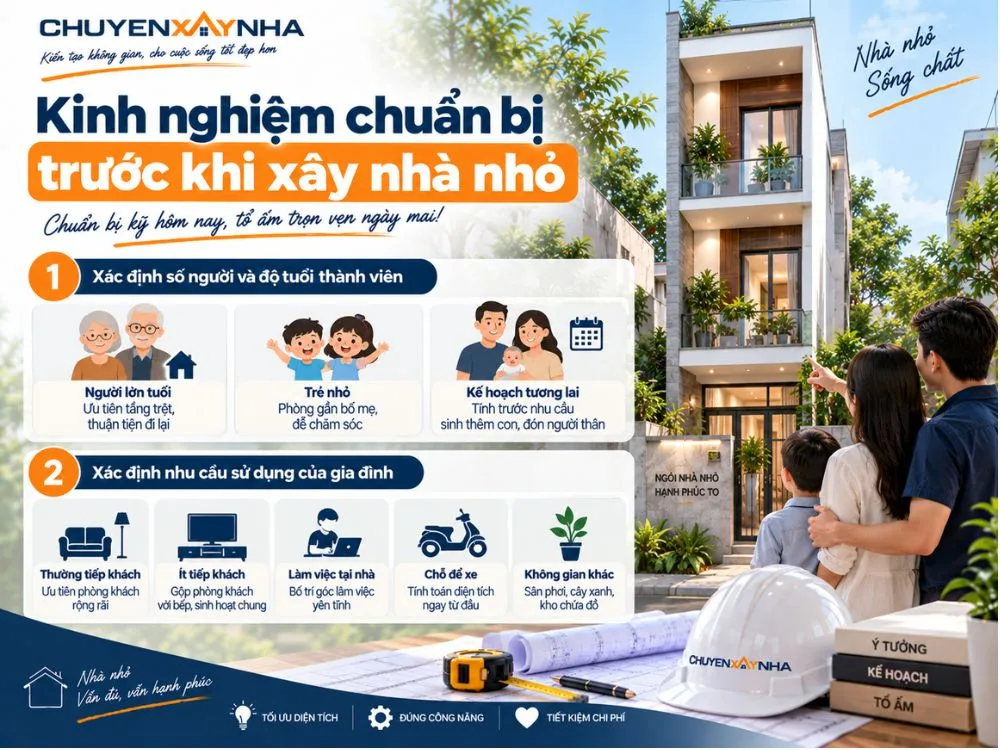 Kinh nghiệm chuẩn bị trước khi xây nhà nhỏ