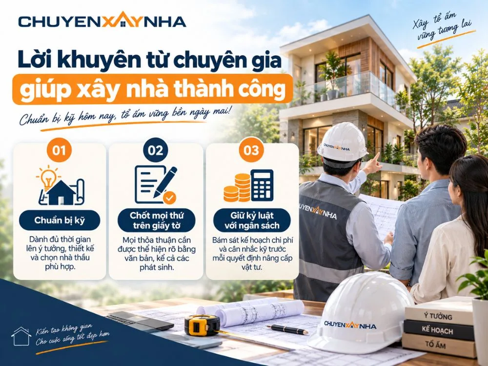 Lời khuyên từ chuyên gia giúp xây nhà thành công