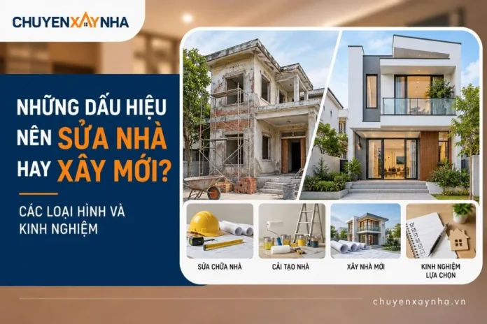 Những dấu hiệu nên sửa nhà hay xây mới
