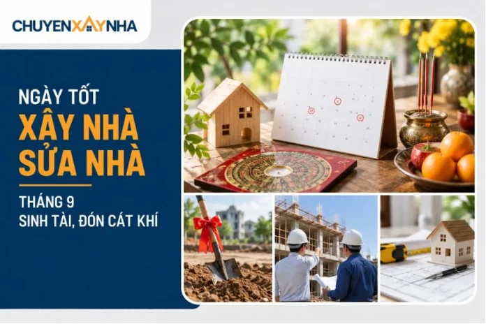 Ngày tốt xây nhà sửa nhà tháng 9