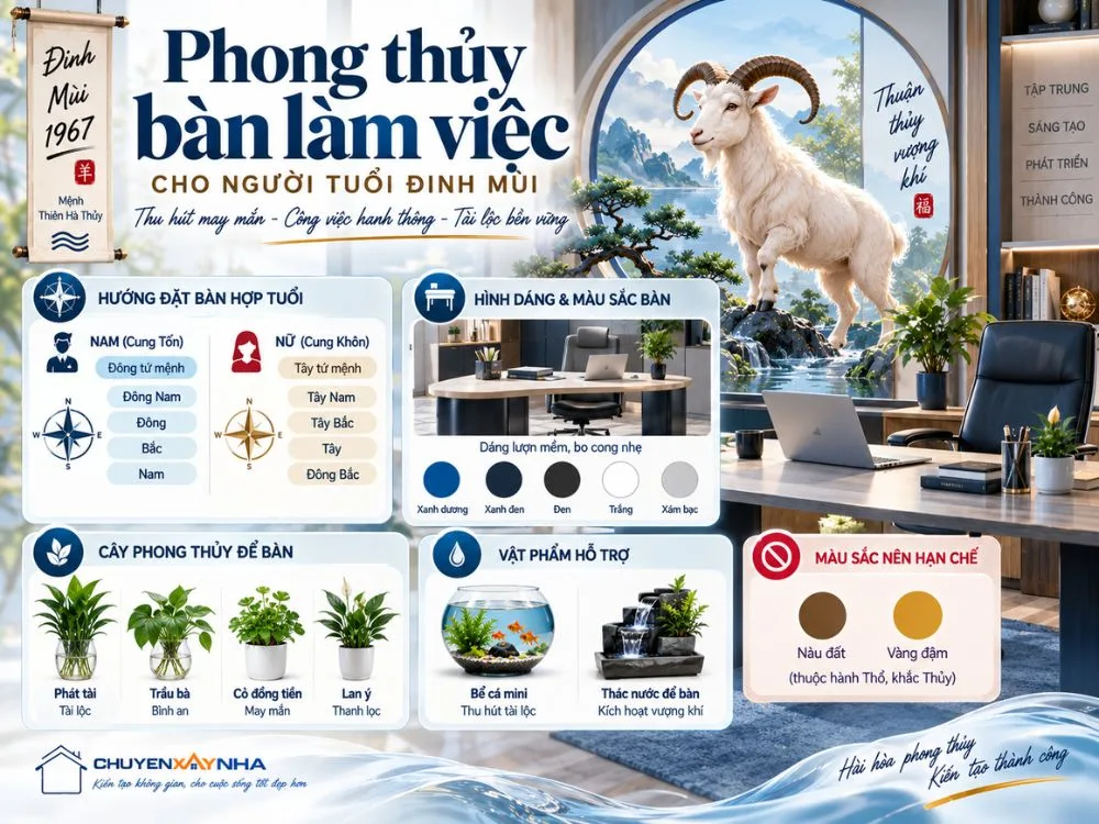 Phong thủy bàn làm việc cho người tuổi Đinh Mùi