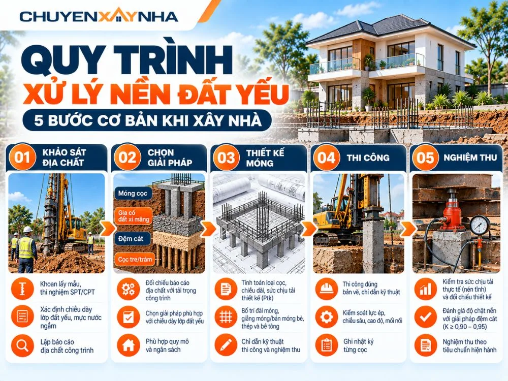 Quy trình xử lý nền đất yếu