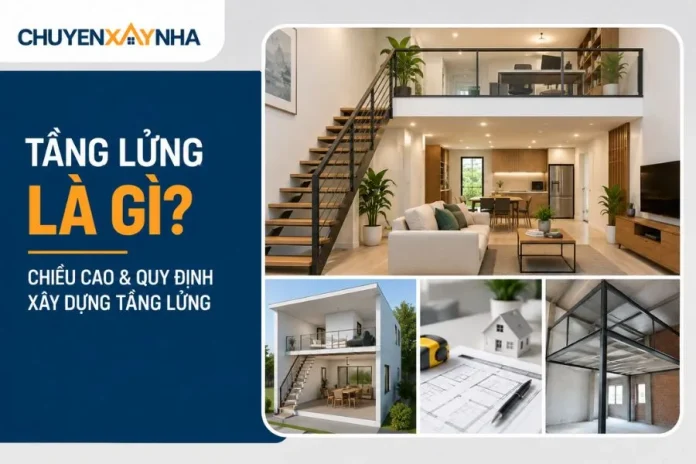 Tầng lửng là tầng trung gian được xây chen giữa hai tầng