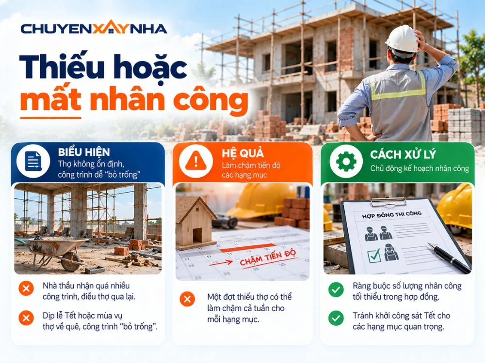 Thiếu hoặc mất nhân công