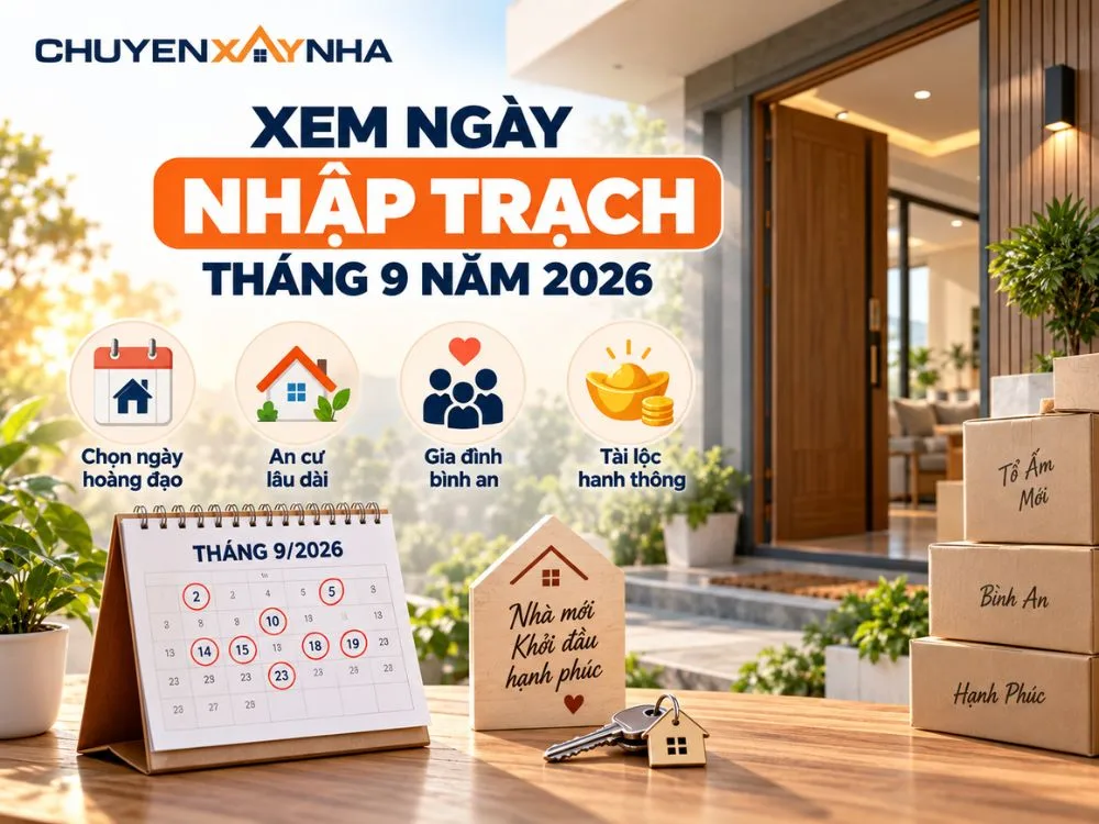 Xem ngày nhập trạch tháng 9 năm 2026