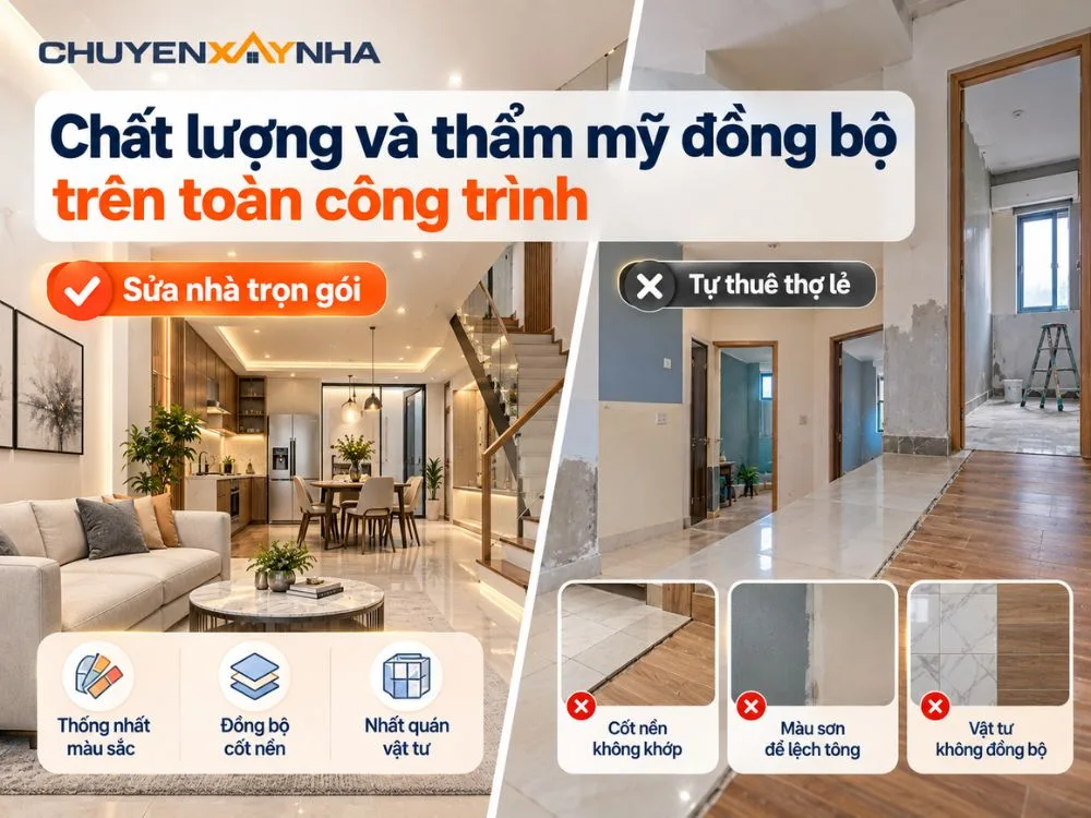 Chất lượng và thẩm mỹ đồng bộ trên toàn công trình