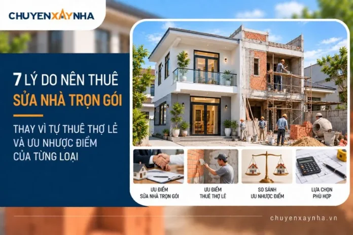 7 lý do nên thuê sửa nhà trọn gói