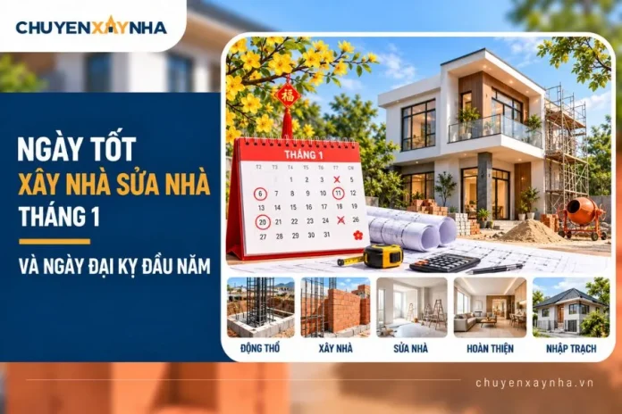 Ngày tốt xây nhà sửa nhà tháng 1