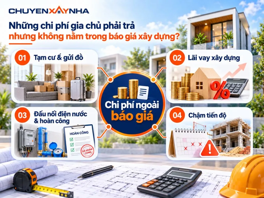 Những chi phí gia chủ phải trả nhưng không nằm trong báo giá xây dựng