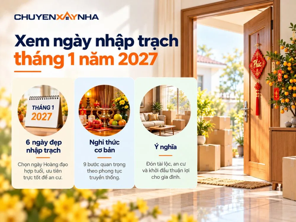 Xem ngày nhập trạch tháng 1 năm 2027